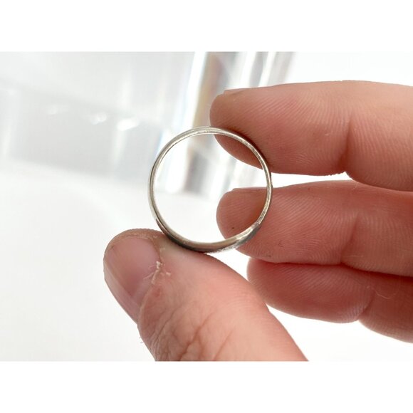 Teal Guilloche Wrap Siam Thai Nielloware 925 Sterling Silver Vintage Ring - sz 7 - Picture 8 of 15